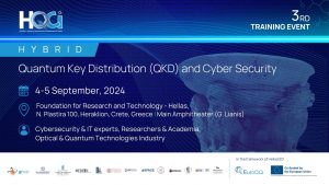 Announcement: HellasQCI: 3rd Training Event “Quantum Key Distribution (QKD) and Cyber Security”